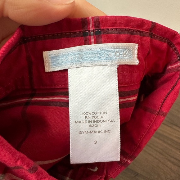 Janie and Jack Boys Red Button Down Shirt (Size 3) - Picture 3 of 3